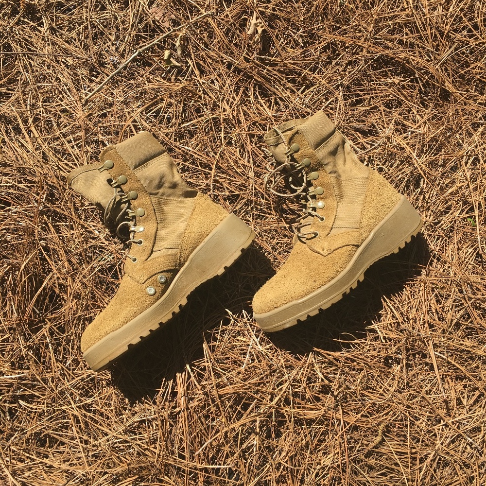 Suede Combat Boots